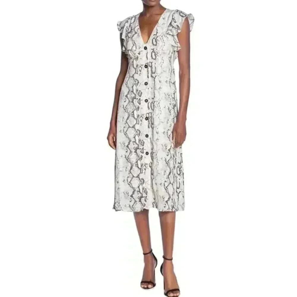 Laundry By Shelli Segal Python Print Button Front… - image 2